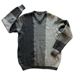 📣❣️SALE❣️Monte Carlo MC Lambs Wool Sweater Knit Grandpacore Pullover Gray